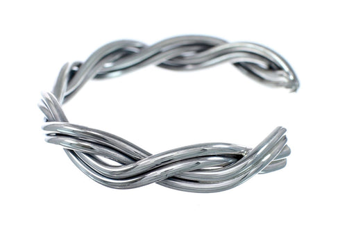 Navajo Genuine Sterling Silver Cuff Bracelet AX129715