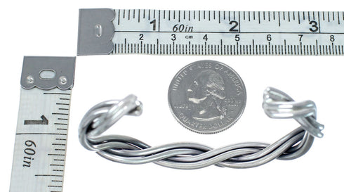 Navajo Genuine Sterling Silver Cuff Bracelet AX129715
