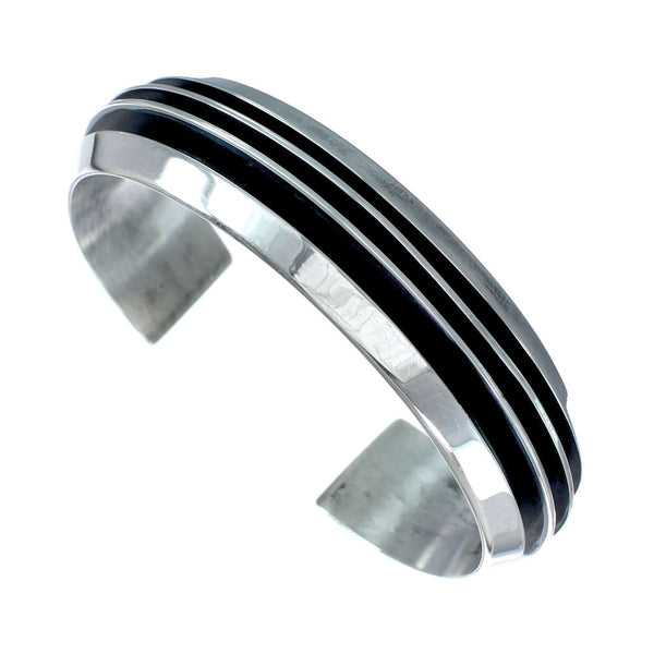 Navajo Genuine Sterling Silver Cuff Bracelet AX129717