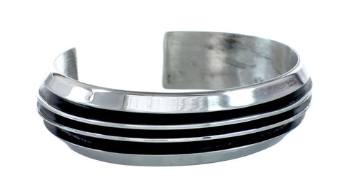 Navajo Genuine Sterling Silver Cuff Bracelet AX129717
