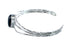 Onyx Sterling Silver Navajo Indian Cuff Bracelet AX129719