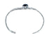 Onyx Sterling Silver Navajo Indian Cuff Bracelet AX129719