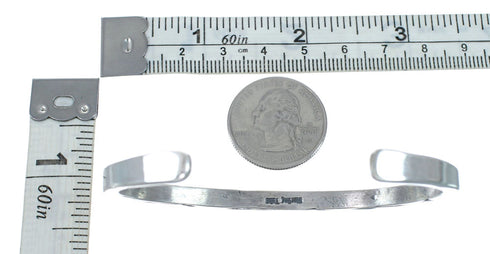 Genuine Sterling Silver Navajo Cuff Bracelet AX129750