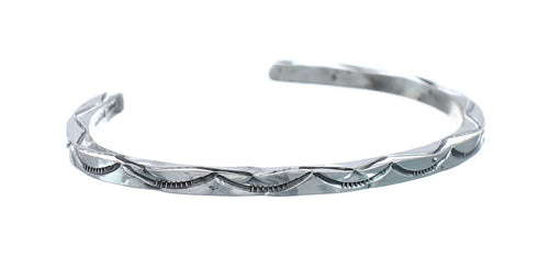 Genuine Sterling Silver Navajo Cuff Bracelet AX129759