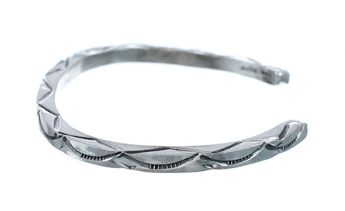 Genuine Sterling Silver Navajo Cuff Bracelet AX129759