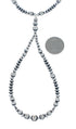 Native American Genuine Old Pawn Style Sterling Silver Bead Necklace JX129686