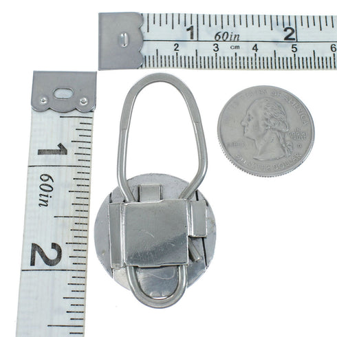 Native American Authentic Sterling Silver Turquoise Key Chain AX129894