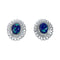 Azurite Genuine Sterling Silver Concho Post Stud Earrings AX129920