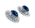 Azurite Genuine Sterling Silver Concho Post Stud Earrings AX129920