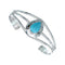 Man Made Turquoise Genuine Sterling Silver Native American Cuff Bracelet JX129731