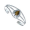 Genuine Sterling Silver Tiger Eye Native American Cuff Bracelet JX129741