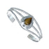 Genuine Sterling Silver Tiger Eye Native American Cuff Bracelet JX129741