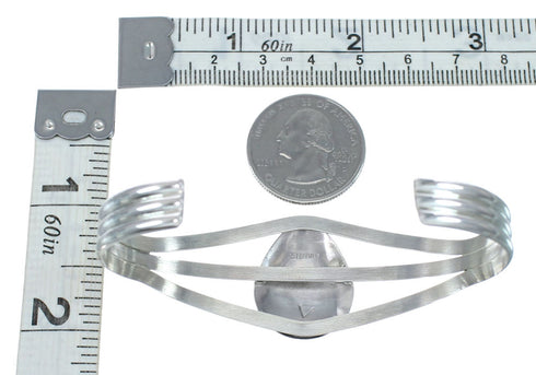 Genuine Sterling Silver Tiger Eye Native American Cuff Bracelet JX129741