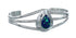 Genuine Sterling Silver Man Made Azurite Native American Cuff Bracelet JX129736