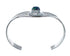 Genuine Sterling Silver Man Made Azurite Native American Cuff Bracelet JX129736
