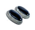 Onyx Navajo Sterling Silver Post Earrings AX130175