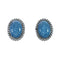 Man Made Denim Lapis Navajo Sterling Silver Post Earrings AX130179