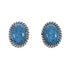 Man Made Denim Lapis Navajo Sterling Silver Post Earrings AX130179