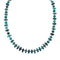 Native American Authentic Sterling Silver Turquoise Bead Necklace AX130193