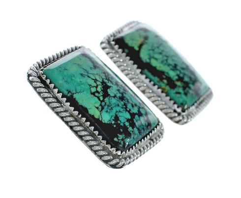 Native American Sterling Silver Turquoise Post Earrings AX130196