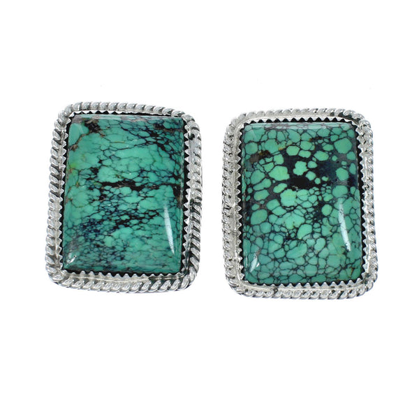 Native American Sterling Silver Turquoise Post Earrings AX130198