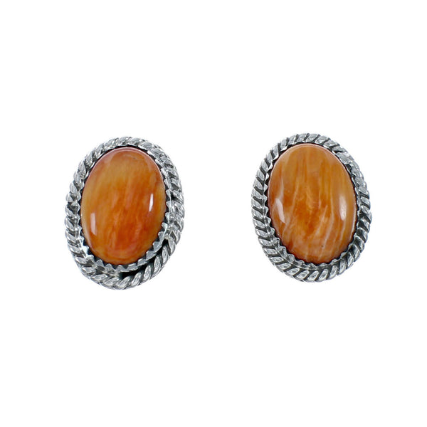 Navajo Oyster Shell Genuine Sterling Silver Post Earrings AX130203