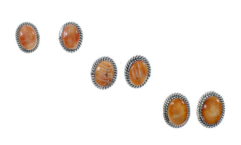 Navajo Oyster Shell Genuine Sterling Silver Post Earrings AX130203
