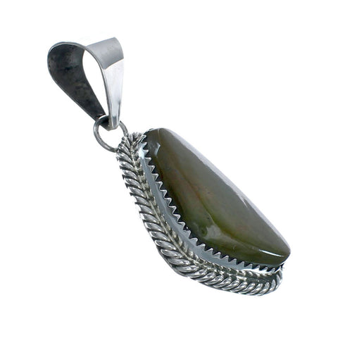 Navajo Authentic Turquoise Sterling Silver Pendant AX130208