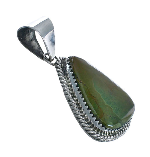 Navajo Authentic Turquoise Sterling Silver Pendant AX130210