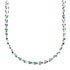 3-Strand Man Made Sterling Liquid Silver Multicolor 22-1/2" Necklace AX130216