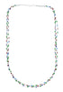 3-Strand Man Made Sterling Liquid Silver Multicolor 22-1/2" Necklace AX130216