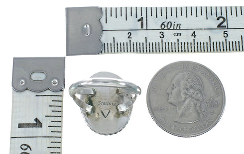 Native American Sterling Silver Lapis Ring Size 6-3/4 AX130222