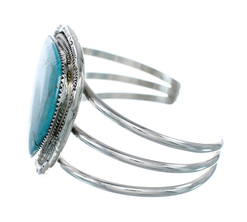 Sterling Silver Turquoise Navajo Cuff Bracelet AX130234