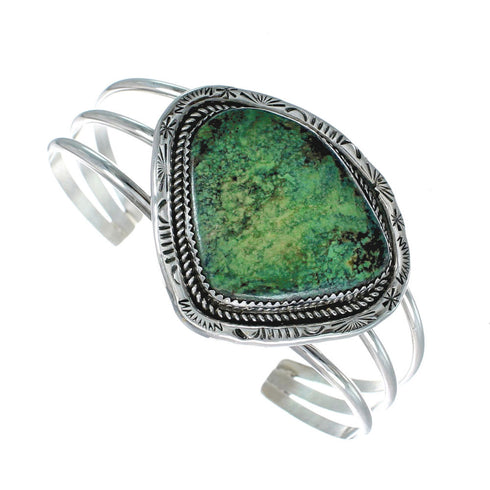 Sterling Silver Turquoise Navajo Cuff Bracelet AX130235