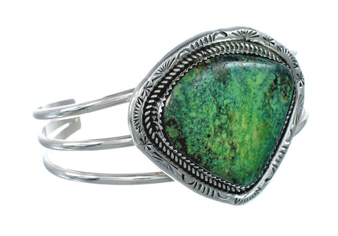 Sterling Silver Turquoise Navajo Cuff Bracelet AX130235