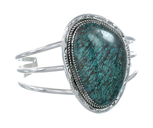 Sterling Silver Turquoise Navajo Cuff Bracelet AX130237