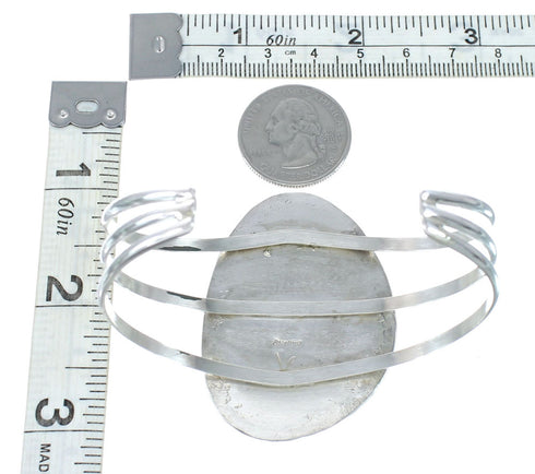 Sterling Silver Turquoise Navajo Cuff Bracelet AX130237