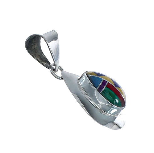 Native American Manmade Multicolor Inlay Pendant JX130307