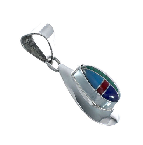 Native American Manmade Multicolor Inlay Pendant JX130314
