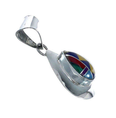 Native American Manmade Multicolor Inlay Pendant JX130317