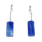 Native American Lapis Sterling Silver Bead Post Dangle Earrings JX130274