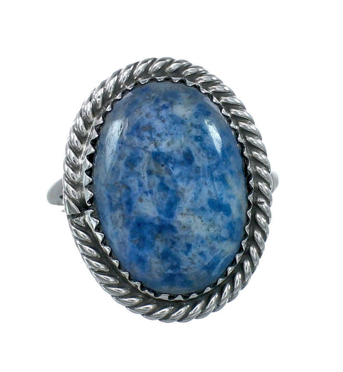 Denim Lapis Sterling Silver Native American Ring Size 6-1/4 JX130287