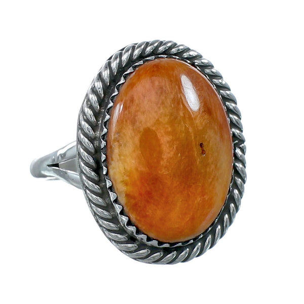 Oyster Shell Sterling Silver Native American Ring Size 8 JX130297
