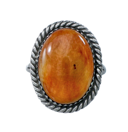 Oyster Shell Sterling Silver Native American Ring Size 8 JX130297