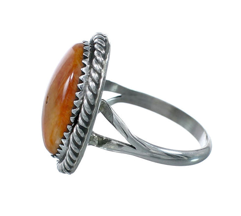 Oyster Shell Sterling Silver Native American Ring Size 8 JX130297