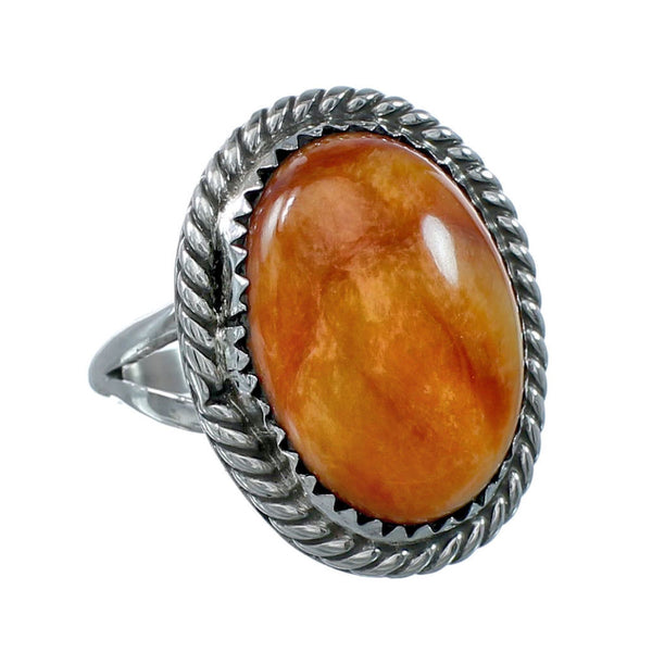 Oyster Shell Sterling Silver Native American Ring Size 8 JX130298