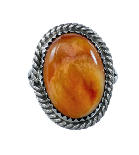 Oyster Shell Sterling Silver Native American Ring Size 8 JX130298