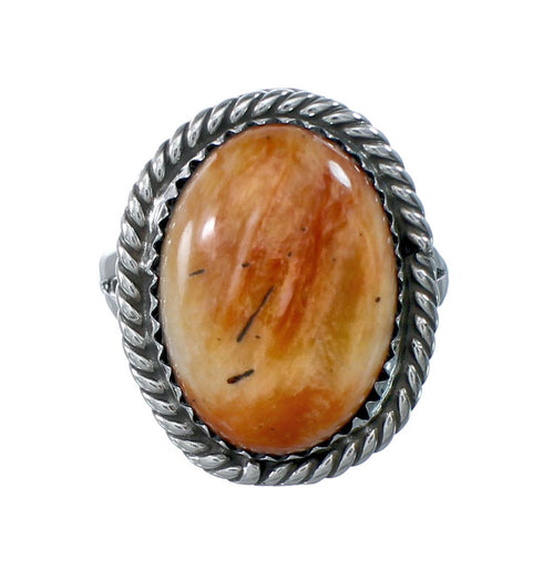 Oyster Shell Sterling Silver Native American Ring Size 8-1/4 JX130300