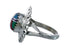 Southwestern Manmade Multicolor Inlay Sterling Silver Ring Size 6-1/2 JX130283