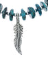 Turquoise and Oyster Shell Genuine Sterling Silver Navajo Bead Necklace JX130267
